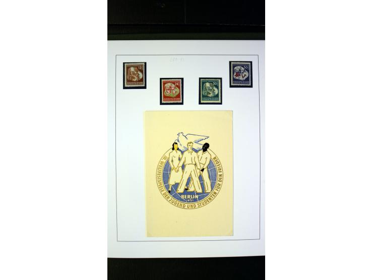 1945/90, postfrische und etwas gestempelte Sammlung mit FDC, dabei SBZ Mi.-Nr. Bl.1X, 4, 5X (2), 5Y (2), 5S, 6 (4), DDR Bl.7 