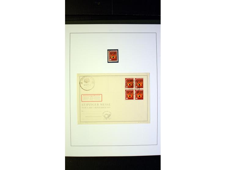 1945/90, postfrische und etwas gestempelte Sammlung mit FDC, dabei SBZ Mi.-Nr. Bl.1X, 4, 5X (2), 5Y (2), 5S, 6 (4), DDR Bl.7 