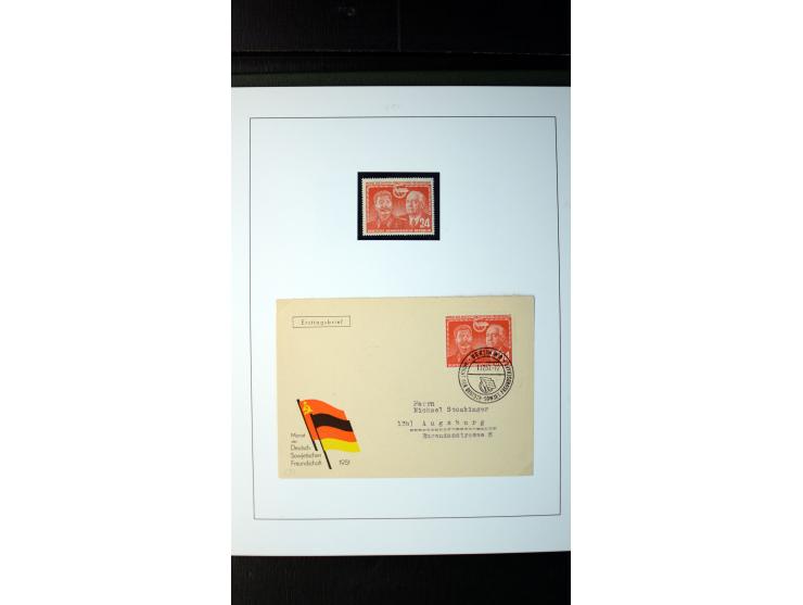 1945/90, postfrische und etwas gestempelte Sammlung mit FDC, dabei SBZ Mi.-Nr. Bl.1X, 4, 5X (2), 5Y (2), 5S, 6 (4), DDR Bl.7 