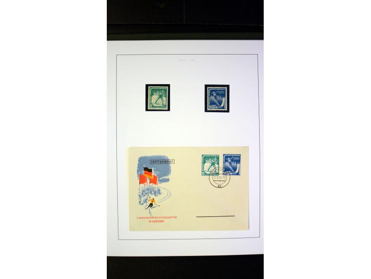 1945/90, postfrische und etwas gestempelte Sammlung mit FDC, dabei SBZ Mi.-Nr. Bl.1X, 4, 5X (2), 5Y (2), 5S, 6 (4), DDR Bl.7 