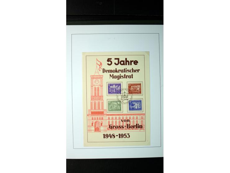 1945/90, postfrische und etwas gestempelte Sammlung mit FDC, dabei SBZ Mi.-Nr. Bl.1X, 4, 5X (2), 5Y (2), 5S, 6 (4), DDR Bl.7 