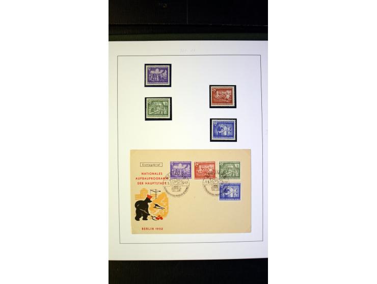 1945/90, postfrische und etwas gestempelte Sammlung mit FDC, dabei SBZ Mi.-Nr. Bl.1X, 4, 5X (2), 5Y (2), 5S, 6 (4), DDR Bl.7 