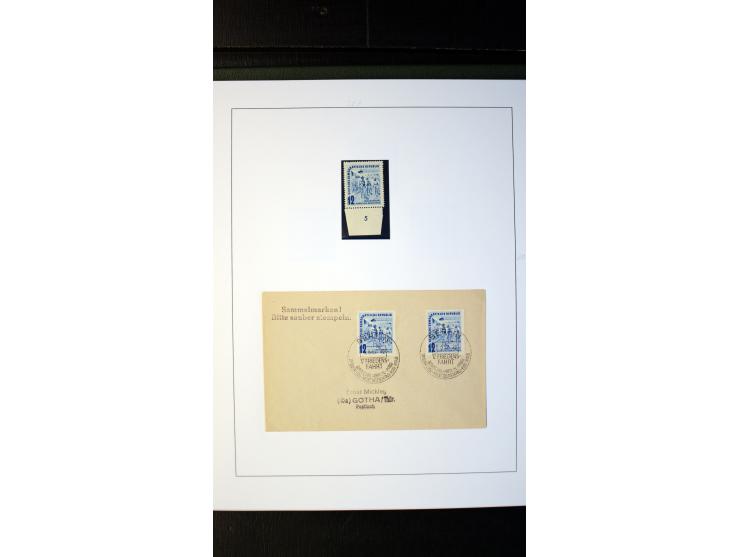 1945/90, postfrische und etwas gestempelte Sammlung mit FDC, dabei SBZ Mi.-Nr. Bl.1X, 4, 5X (2), 5Y (2), 5S, 6 (4), DDR Bl.7 