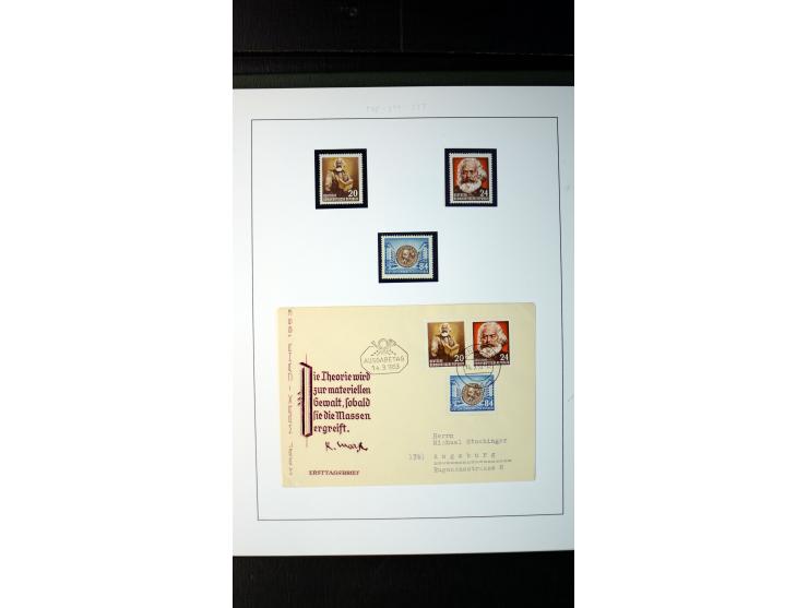 1945/90, postfrische und etwas gestempelte Sammlung mit FDC, dabei SBZ Mi.-Nr. Bl.1X, 4, 5X (2), 5Y (2), 5S, 6 (4), DDR Bl.7 