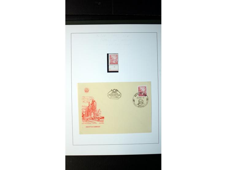 1945/90, postfrische und etwas gestempelte Sammlung mit FDC, dabei SBZ Mi.-Nr. Bl.1X, 4, 5X (2), 5Y (2), 5S, 6 (4), DDR Bl.7 