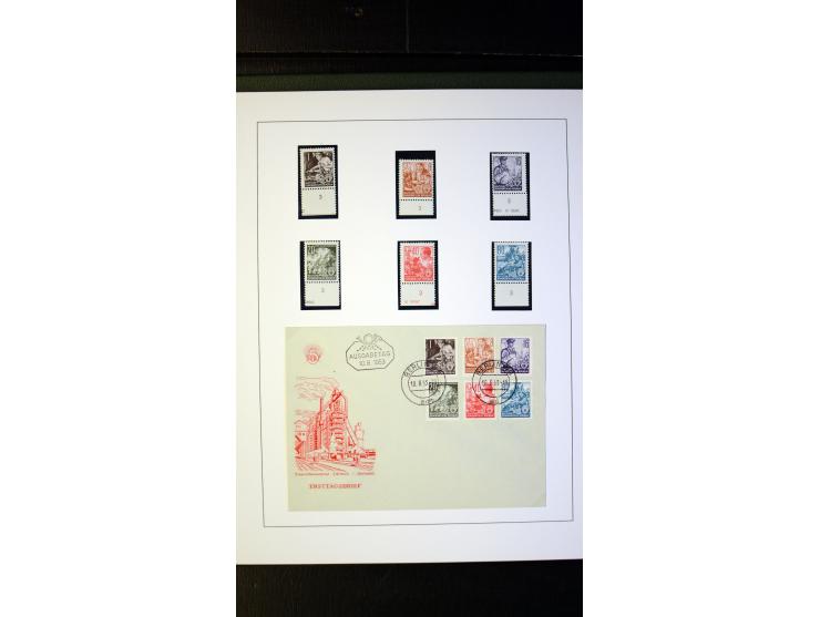1945/90, postfrische und etwas gestempelte Sammlung mit FDC, dabei SBZ Mi.-Nr. Bl.1X, 4, 5X (2), 5Y (2), 5S, 6 (4), DDR Bl.7 