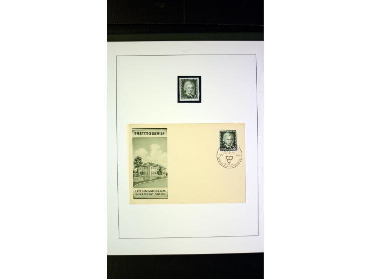 1945/90, postfrische und etwas gestempelte Sammlung mit FDC, dabei SBZ Mi.-Nr. Bl.1X, 4, 5X (2), 5Y (2), 5S, 6 (4), DDR Bl.7 