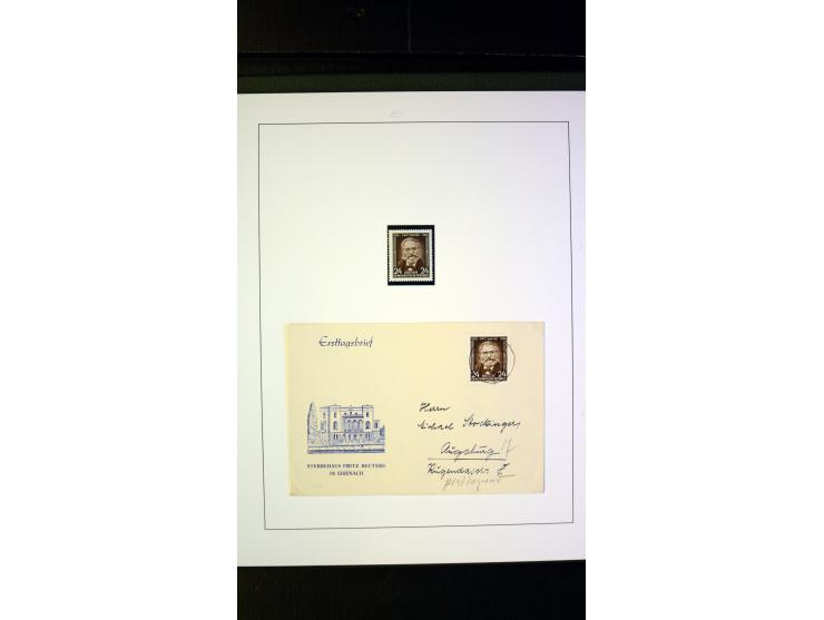 1945/90, postfrische und etwas gestempelte Sammlung mit FDC, dabei SBZ Mi.-Nr. Bl.1X, 4, 5X (2), 5Y (2), 5S, 6 (4), DDR Bl.7 