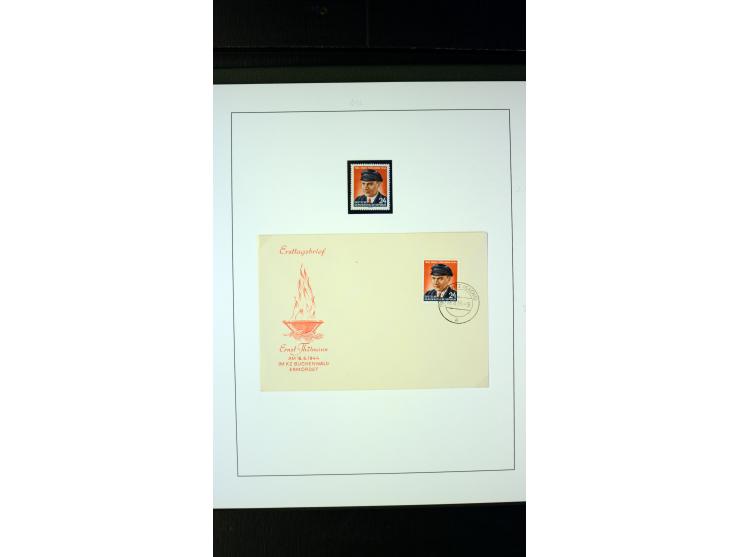 1945/90, postfrische und etwas gestempelte Sammlung mit FDC, dabei SBZ Mi.-Nr. Bl.1X, 4, 5X (2), 5Y (2), 5S, 6 (4), DDR Bl.7 