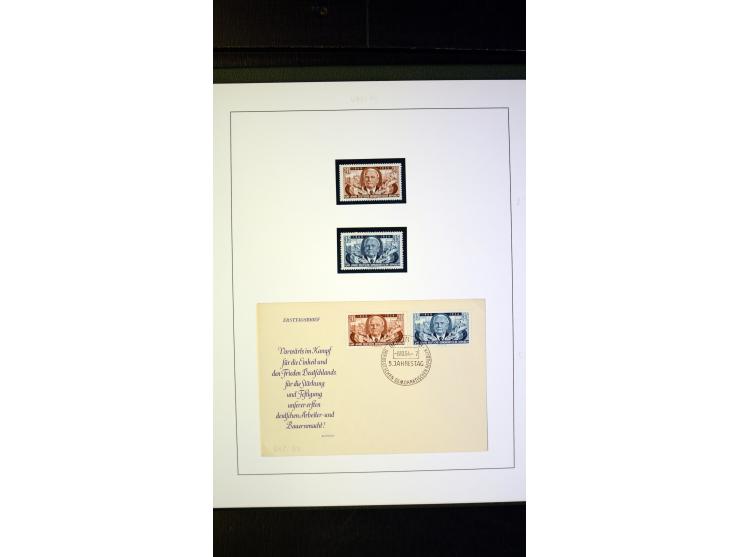 1945/90, postfrische und etwas gestempelte Sammlung mit FDC, dabei SBZ Mi.-Nr. Bl.1X, 4, 5X (2), 5Y (2), 5S, 6 (4), DDR Bl.7 