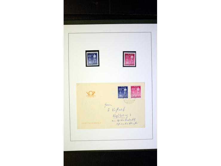 1945/90, postfrische und etwas gestempelte Sammlung mit FDC, dabei SBZ Mi.-Nr. Bl.1X, 4, 5X (2), 5Y (2), 5S, 6 (4), DDR Bl.7 