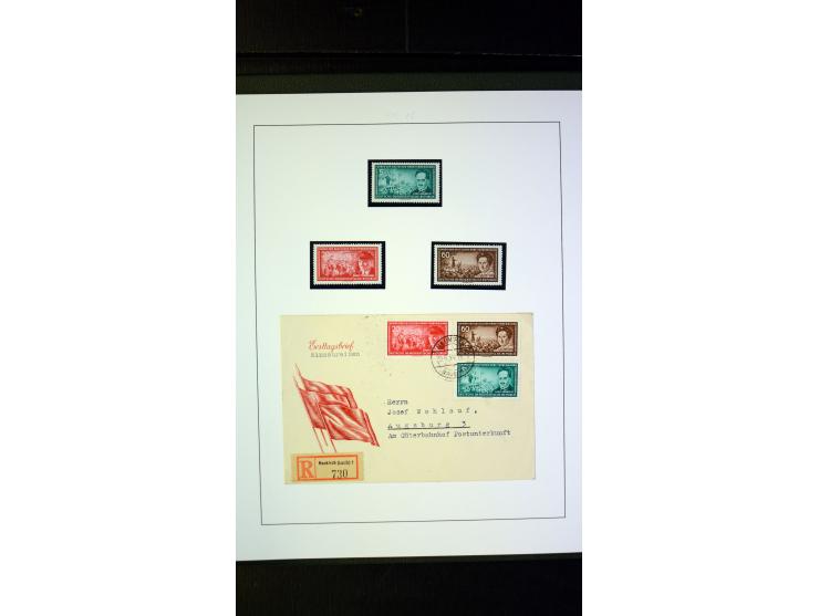 1945/90, postfrische und etwas gestempelte Sammlung mit FDC, dabei SBZ Mi.-Nr. Bl.1X, 4, 5X (2), 5Y (2), 5S, 6 (4), DDR Bl.7 