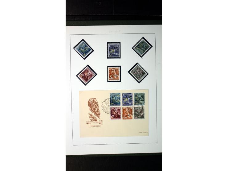 1945/90, postfrische und etwas gestempelte Sammlung mit FDC, dabei SBZ Mi.-Nr. Bl.1X, 4, 5X (2), 5Y (2), 5S, 6 (4), DDR Bl.7 