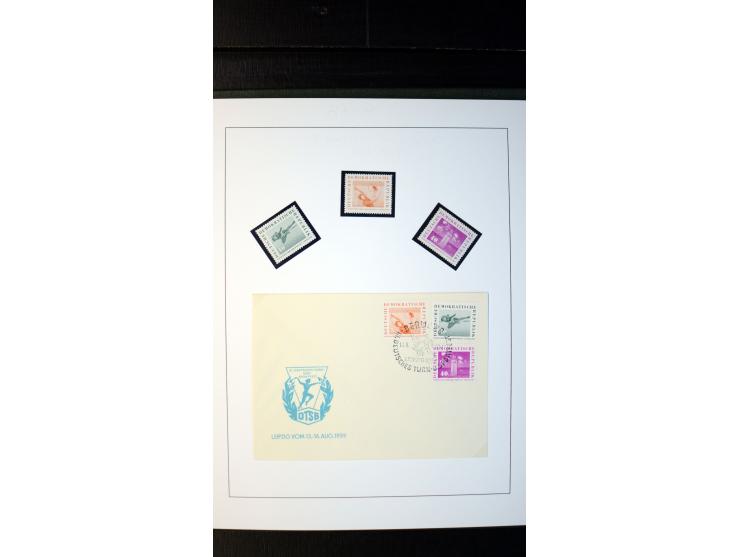 1945/90, postfrische und etwas gestempelte Sammlung mit FDC, dabei SBZ Mi.-Nr. Bl.1X, 4, 5X (2), 5Y (2), 5S, 6 (4), DDR Bl.7 