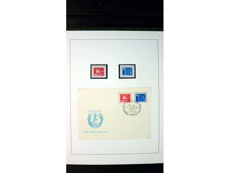 1945/90, postfrische und etwas gestempelte Sammlung mit FDC, dabei SBZ Mi.-Nr. Bl.1X, 4, 5X (2), 5Y (2), 5S, 6 (4), DDR Bl.7 