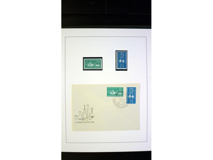 1945/90, postfrische und etwas gestempelte Sammlung mit FDC, dabei SBZ Mi.-Nr. Bl.1X, 4, 5X (2), 5Y (2), 5S, 6 (4), DDR Bl.7 