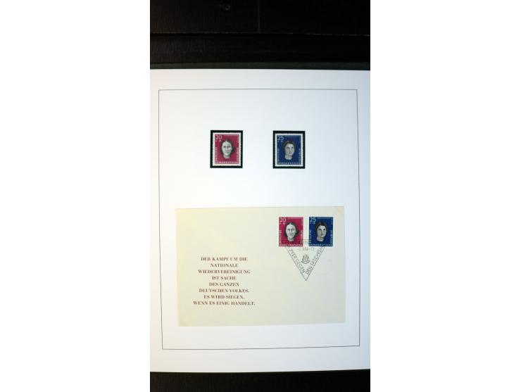 1945/90, postfrische und etwas gestempelte Sammlung mit FDC, dabei SBZ Mi.-Nr. Bl.1X, 4, 5X (2), 5Y (2), 5S, 6 (4), DDR Bl.7 