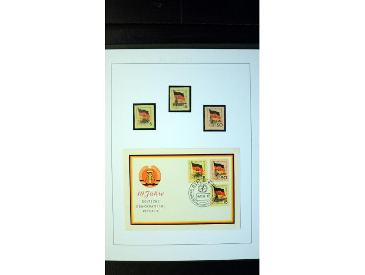 1945/90, postfrische und etwas gestempelte Sammlung mit FDC, dabei SBZ Mi.-Nr. Bl.1X, 4, 5X (2), 5Y (2), 5S, 6 (4), DDR Bl.7 