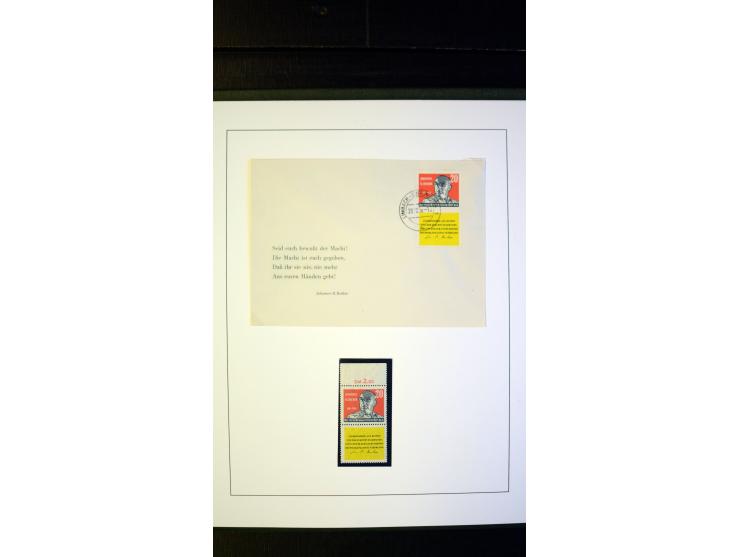 1945/90, postfrische und etwas gestempelte Sammlung mit FDC, dabei SBZ Mi.-Nr. Bl.1X, 4, 5X (2), 5Y (2), 5S, 6 (4), DDR Bl.7 