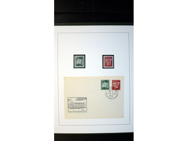 1945/90, postfrische und etwas gestempelte Sammlung mit FDC, dabei SBZ Mi.-Nr. Bl.1X, 4, 5X (2), 5Y (2), 5S, 6 (4), DDR Bl.7 