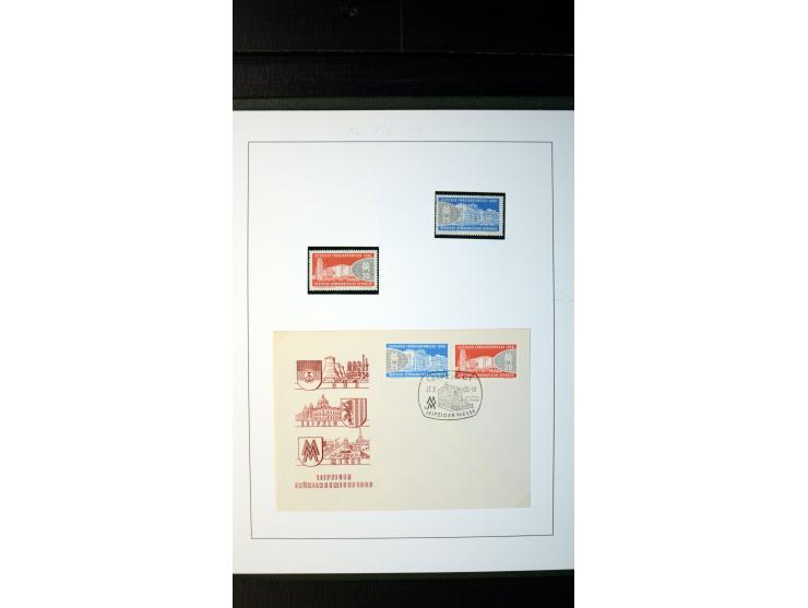 1945/90, postfrische und etwas gestempelte Sammlung mit FDC, dabei SBZ Mi.-Nr. Bl.1X, 4, 5X (2), 5Y (2), 5S, 6 (4), DDR Bl.7 