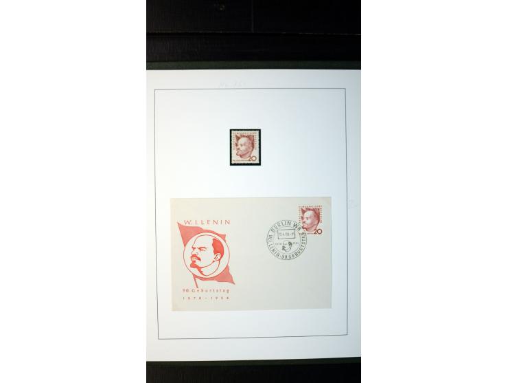 1945/90, postfrische und etwas gestempelte Sammlung mit FDC, dabei SBZ Mi.-Nr. Bl.1X, 4, 5X (2), 5Y (2), 5S, 6 (4), DDR Bl.7 