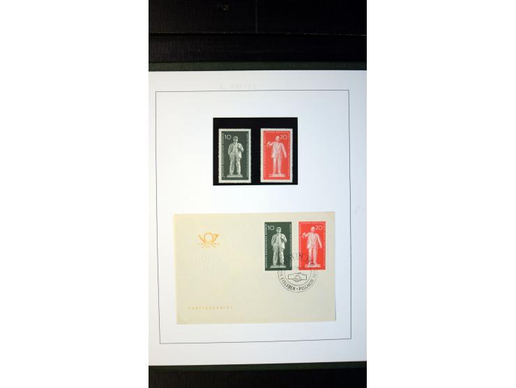 1945/90, postfrische und etwas gestempelte Sammlung mit FDC, dabei SBZ Mi.-Nr. Bl.1X, 4, 5X (2), 5Y (2), 5S, 6 (4), DDR Bl.7 