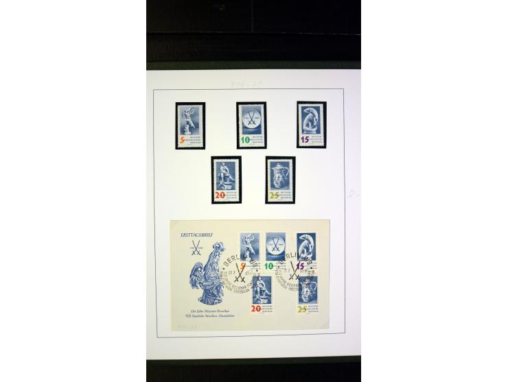 1945/90, postfrische und etwas gestempelte Sammlung mit FDC, dabei SBZ Mi.-Nr. Bl.1X, 4, 5X (2), 5Y (2), 5S, 6 (4), DDR Bl.7 