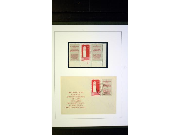 1945/90, postfrische und etwas gestempelte Sammlung mit FDC, dabei SBZ Mi.-Nr. Bl.1X, 4, 5X (2), 5Y (2), 5S, 6 (4), DDR Bl.7 
