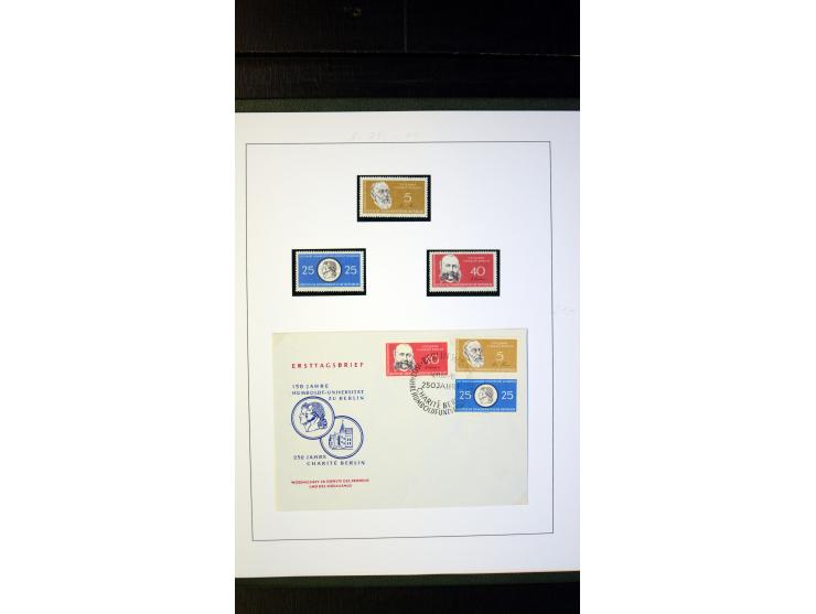 1945/90, postfrische und etwas gestempelte Sammlung mit FDC, dabei SBZ Mi.-Nr. Bl.1X, 4, 5X (2), 5Y (2), 5S, 6 (4), DDR Bl.7 