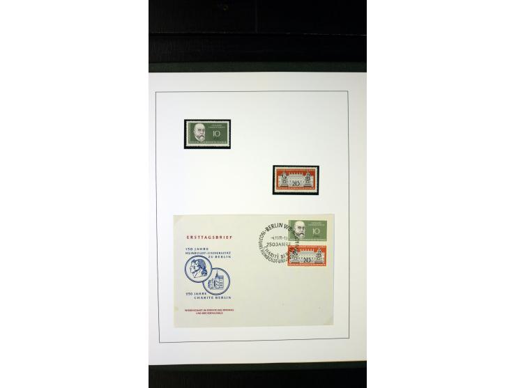 1945/90, postfrische und etwas gestempelte Sammlung mit FDC, dabei SBZ Mi.-Nr. Bl.1X, 4, 5X (2), 5Y (2), 5S, 6 (4), DDR Bl.7 