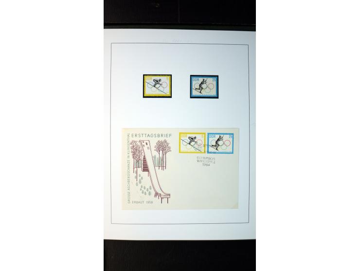 1945/90, postfrische und etwas gestempelte Sammlung mit FDC, dabei SBZ Mi.-Nr. Bl.1X, 4, 5X (2), 5Y (2), 5S, 6 (4), DDR Bl.7 