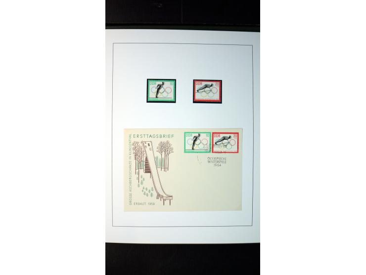 1945/90, postfrische und etwas gestempelte Sammlung mit FDC, dabei SBZ Mi.-Nr. Bl.1X, 4, 5X (2), 5Y (2), 5S, 6 (4), DDR Bl.7 