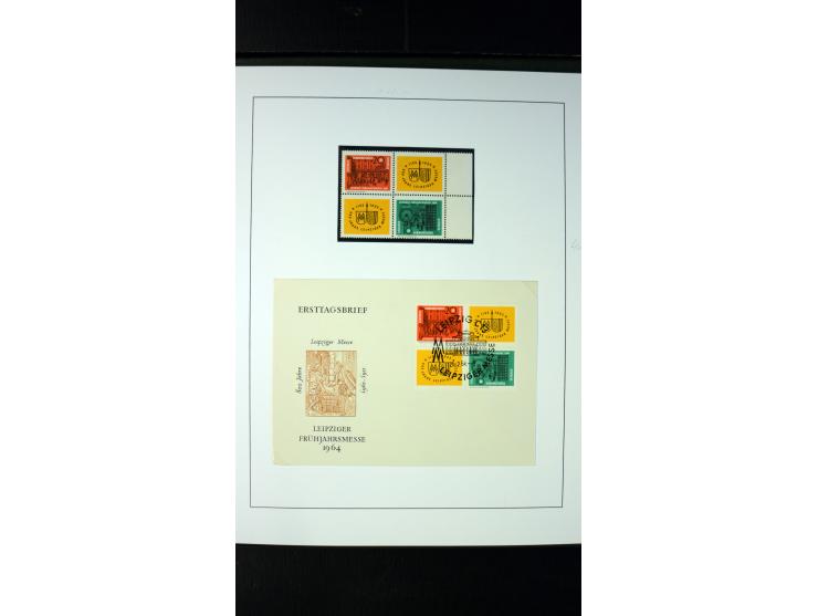 1945/90, postfrische und etwas gestempelte Sammlung mit FDC, dabei SBZ Mi.-Nr. Bl.1X, 4, 5X (2), 5Y (2), 5S, 6 (4), DDR Bl.7 