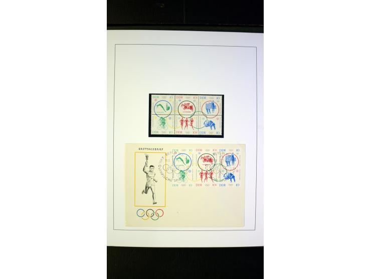 1945/90, postfrische und etwas gestempelte Sammlung mit FDC, dabei SBZ Mi.-Nr. Bl.1X, 4, 5X (2), 5Y (2), 5S, 6 (4), DDR Bl.7 