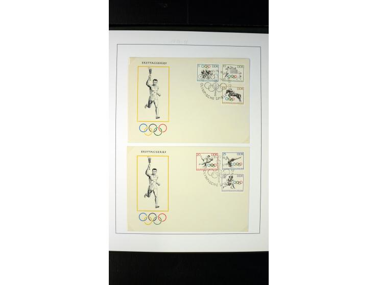 1945/90, postfrische und etwas gestempelte Sammlung mit FDC, dabei SBZ Mi.-Nr. Bl.1X, 4, 5X (2), 5Y (2), 5S, 6 (4), DDR Bl.7 