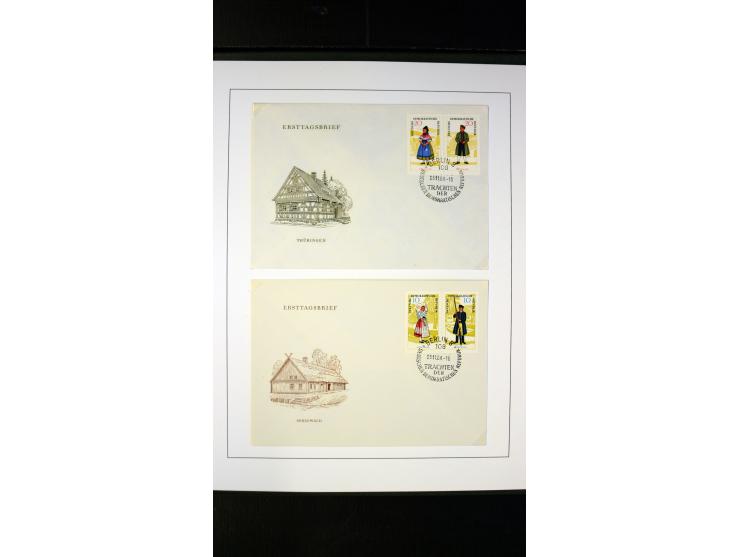1945/90, postfrische und etwas gestempelte Sammlung mit FDC, dabei SBZ Mi.-Nr. Bl.1X, 4, 5X (2), 5Y (2), 5S, 6 (4), DDR Bl.7 