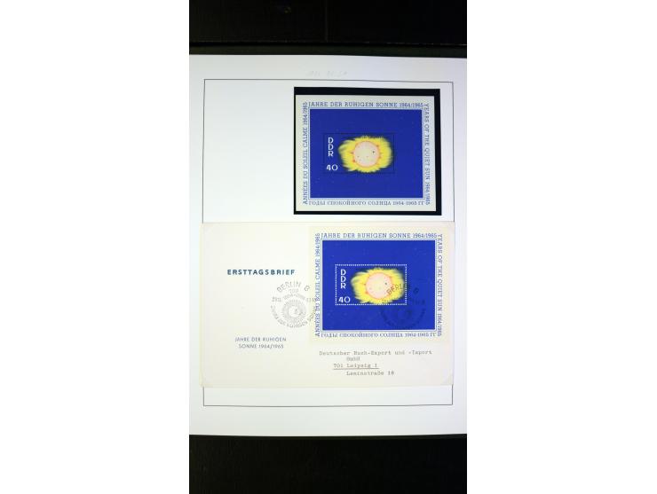 1945/90, postfrische und etwas gestempelte Sammlung mit FDC, dabei SBZ Mi.-Nr. Bl.1X, 4, 5X (2), 5Y (2), 5S, 6 (4), DDR Bl.7 