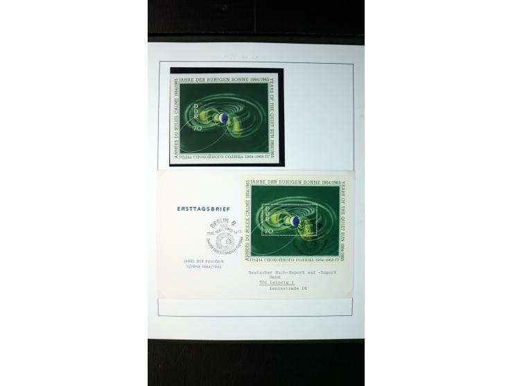 1945/90, postfrische und etwas gestempelte Sammlung mit FDC, dabei SBZ Mi.-Nr. Bl.1X, 4, 5X (2), 5Y (2), 5S, 6 (4), DDR Bl.7 