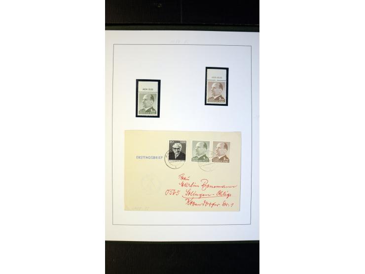 1945/90, postfrische und etwas gestempelte Sammlung mit FDC, dabei SBZ Mi.-Nr. Bl.1X, 4, 5X (2), 5Y (2), 5S, 6 (4), DDR Bl.7 