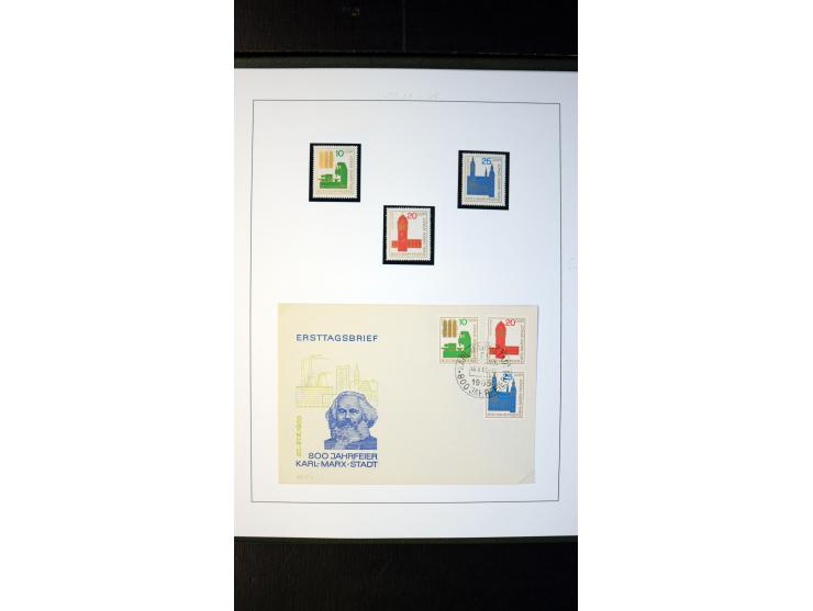 1945/90, postfrische und etwas gestempelte Sammlung mit FDC, dabei SBZ Mi.-Nr. Bl.1X, 4, 5X (2), 5Y (2), 5S, 6 (4), DDR Bl.7 