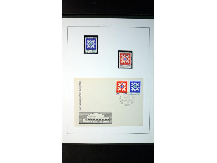 1945/90, postfrische und etwas gestempelte Sammlung mit FDC, dabei SBZ Mi.-Nr. Bl.1X, 4, 5X (2), 5Y (2), 5S, 6 (4), DDR Bl.7 