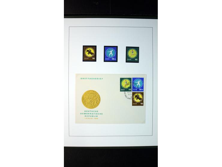1945/90, postfrische und etwas gestempelte Sammlung mit FDC, dabei SBZ Mi.-Nr. Bl.1X, 4, 5X (2), 5Y (2), 5S, 6 (4), DDR Bl.7 