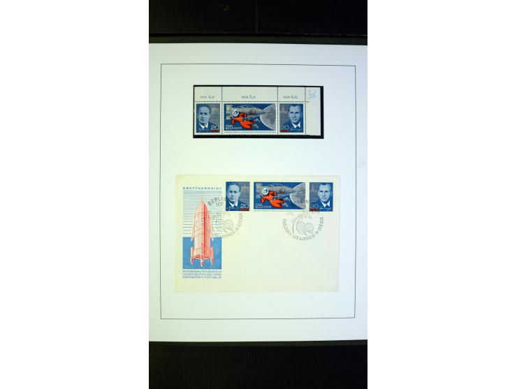 1945/90, postfrische und etwas gestempelte Sammlung mit FDC, dabei SBZ Mi.-Nr. Bl.1X, 4, 5X (2), 5Y (2), 5S, 6 (4), DDR Bl.7 