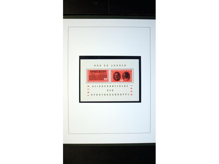 1945/90, postfrische und etwas gestempelte Sammlung mit FDC, dabei SBZ Mi.-Nr. Bl.1X, 4, 5X (2), 5Y (2), 5S, 6 (4), DDR Bl.7 