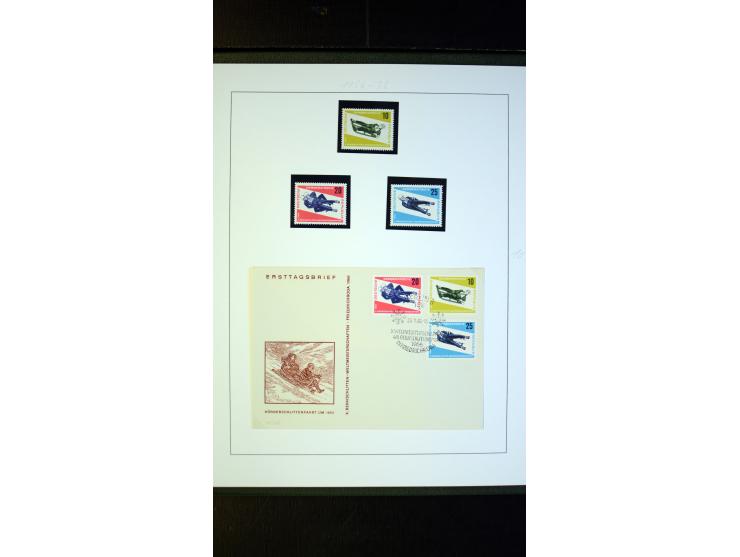 1945/90, postfrische und etwas gestempelte Sammlung mit FDC, dabei SBZ Mi.-Nr. Bl.1X, 4, 5X (2), 5Y (2), 5S, 6 (4), DDR Bl.7 