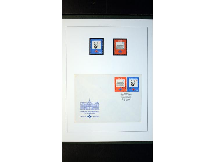 1945/90, postfrische und etwas gestempelte Sammlung mit FDC, dabei SBZ Mi.-Nr. Bl.1X, 4, 5X (2), 5Y (2), 5S, 6 (4), DDR Bl.7 