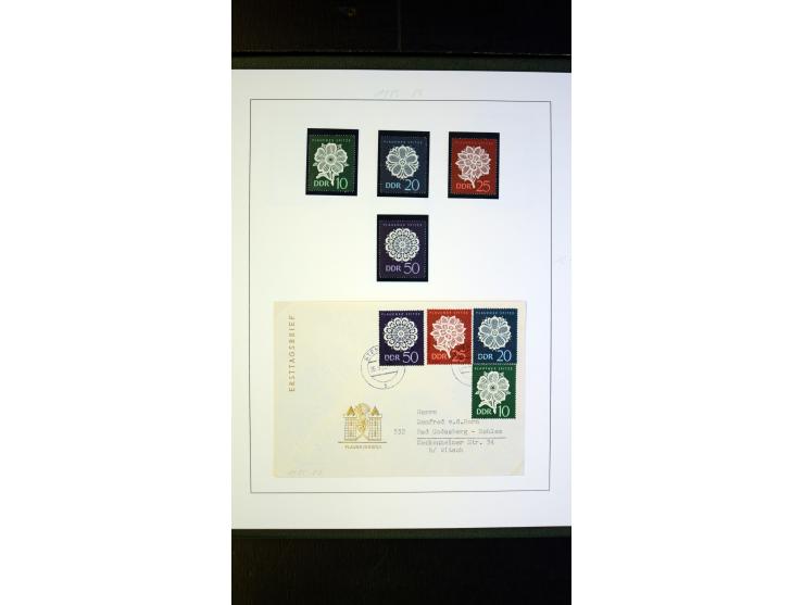 1945/90, postfrische und etwas gestempelte Sammlung mit FDC, dabei SBZ Mi.-Nr. Bl.1X, 4, 5X (2), 5Y (2), 5S, 6 (4), DDR Bl.7 