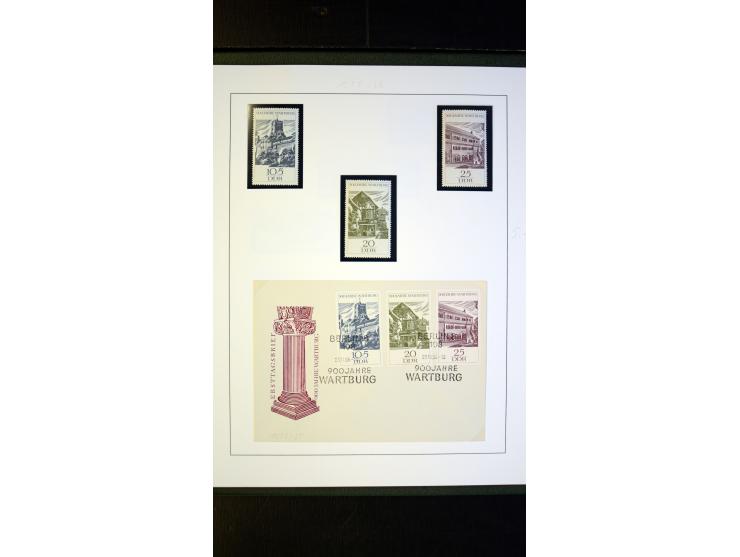 1945/90, postfrische und etwas gestempelte Sammlung mit FDC, dabei SBZ Mi.-Nr. Bl.1X, 4, 5X (2), 5Y (2), 5S, 6 (4), DDR Bl.7 