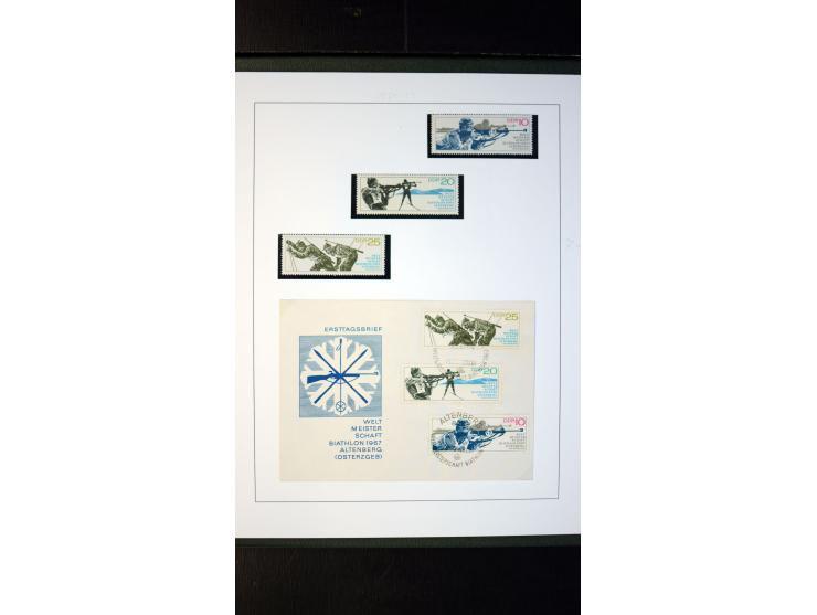 1945/90, postfrische und etwas gestempelte Sammlung mit FDC, dabei SBZ Mi.-Nr. Bl.1X, 4, 5X (2), 5Y (2), 5S, 6 (4), DDR Bl.7 